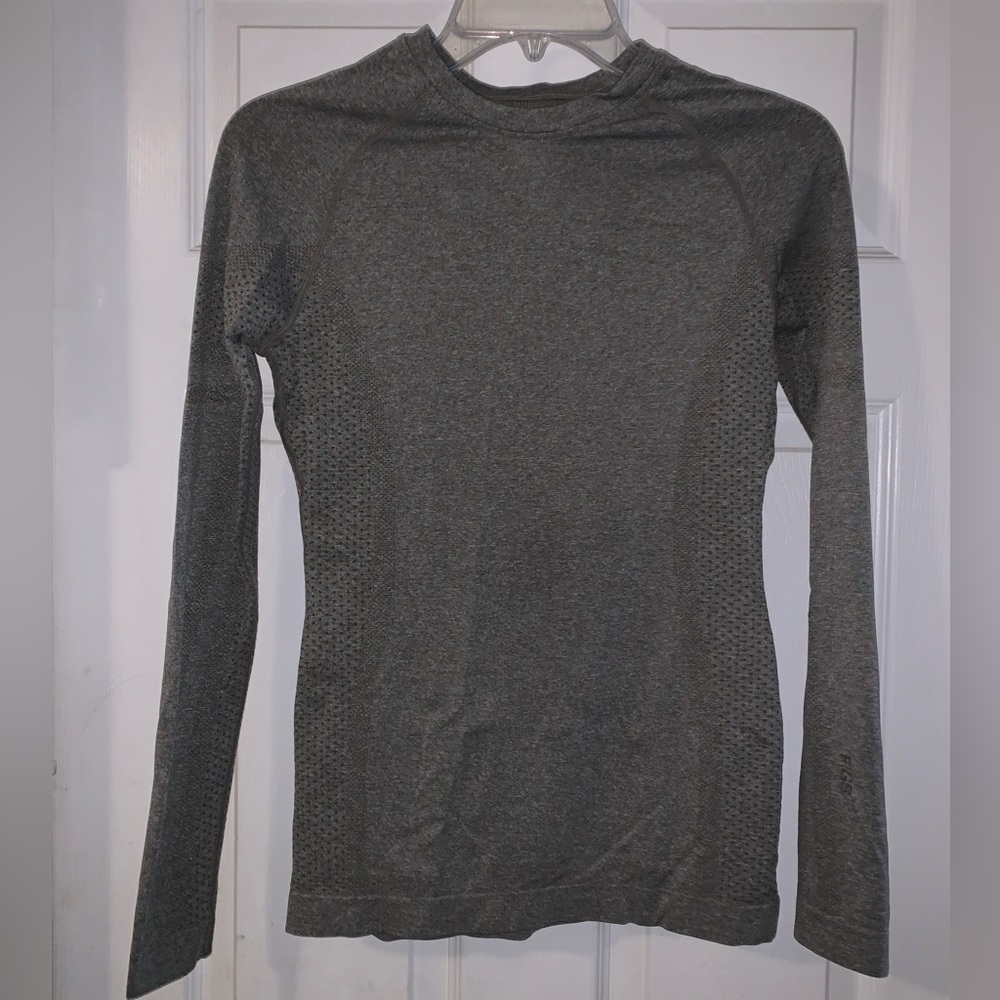 FIGS Salta Seamless Longsleeve Underscrub- Heather Olive